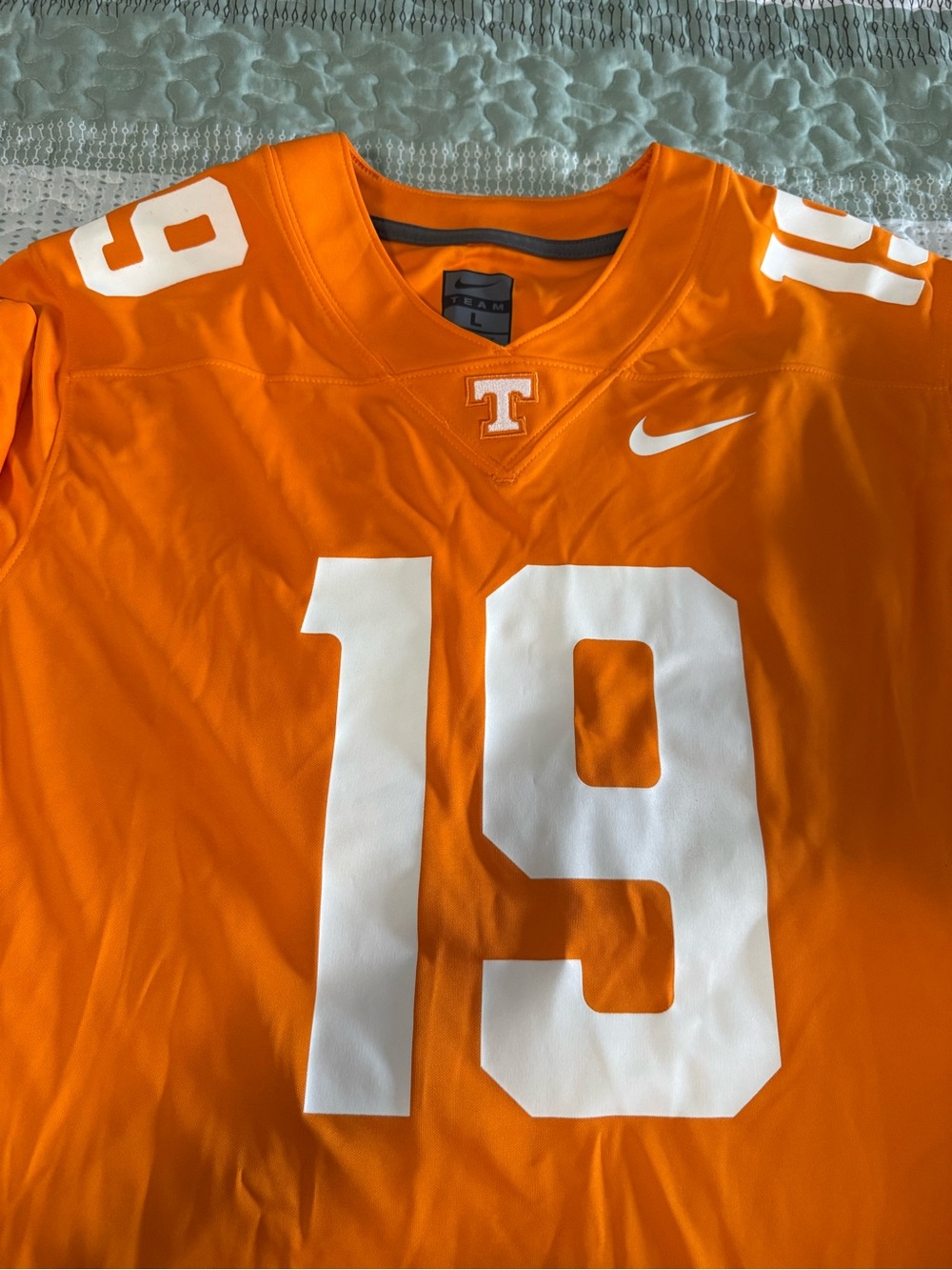 Nike Orange and White #19 Tennessee Football Jersey